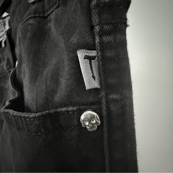 🖤 Tripp NYC Black Skinny Pants | Punk Goth Alternative | Classic Fit S - Picture 7 of 9